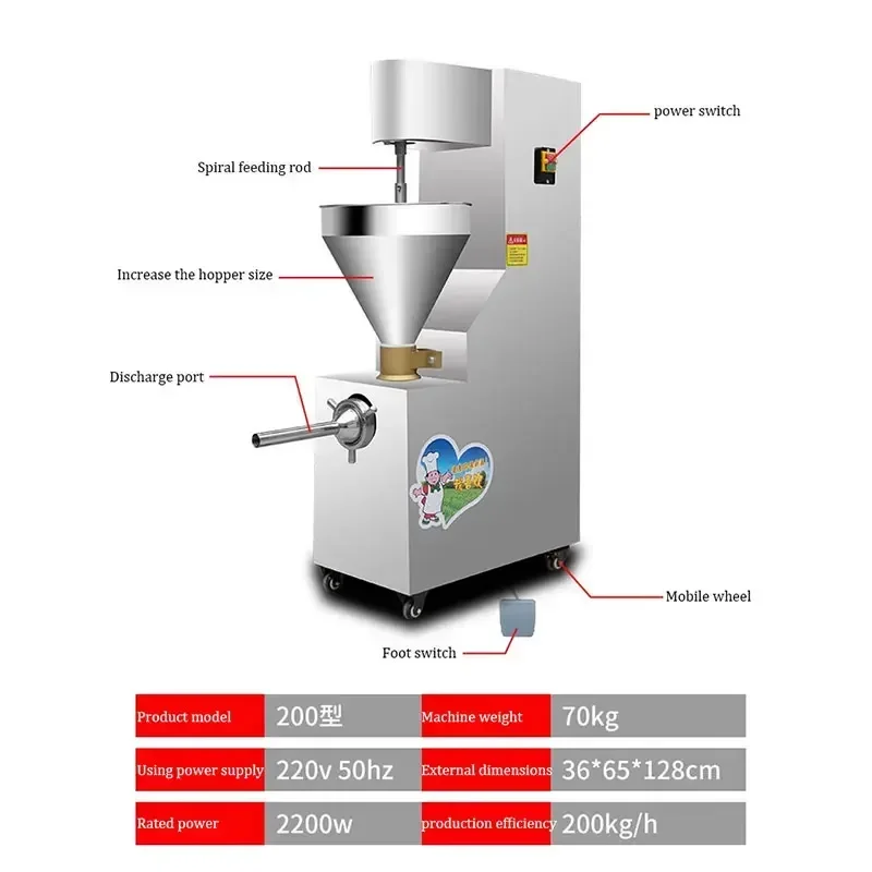 

Electric Sausage Stuffing Machine Commercial Stainless Steel Fully Automatic Sausage Stuffing Red Sausage Machines