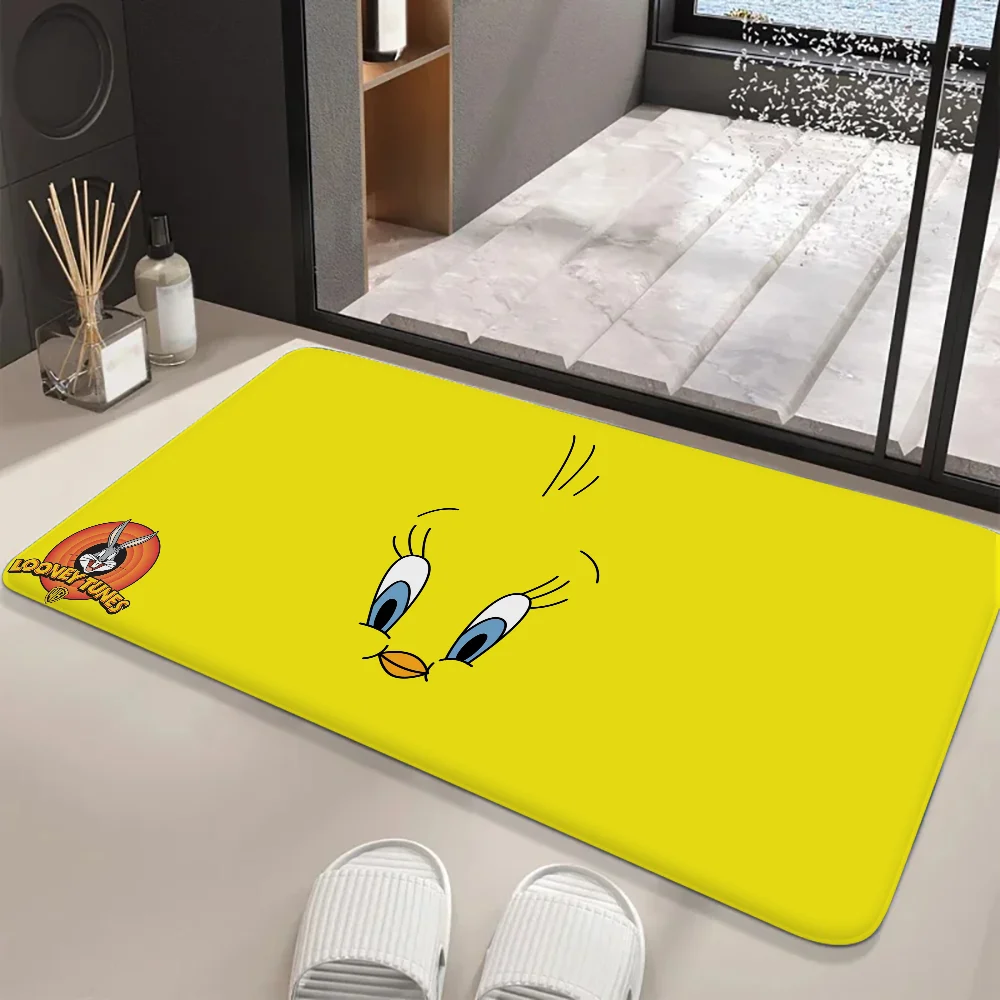 Looney Tunes T-Tweety Bird Floor Mat Kids Room Bedroom Decoration Balcony Anti-Slip Doormat Living Room Welcome Rug