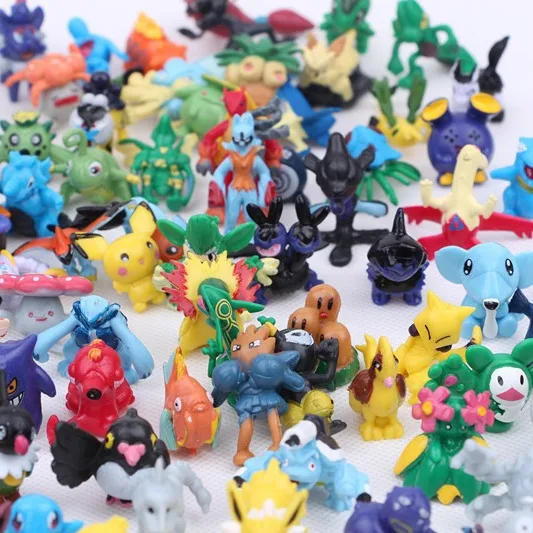 144pcs Pokemon giocattoli per bambini palmare office doll model cartoon anime car home decor regalo di compleanno per bambini