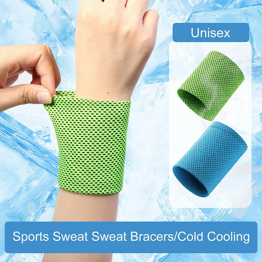 2 pairs of mesh sweat-wicking sports wrist guards