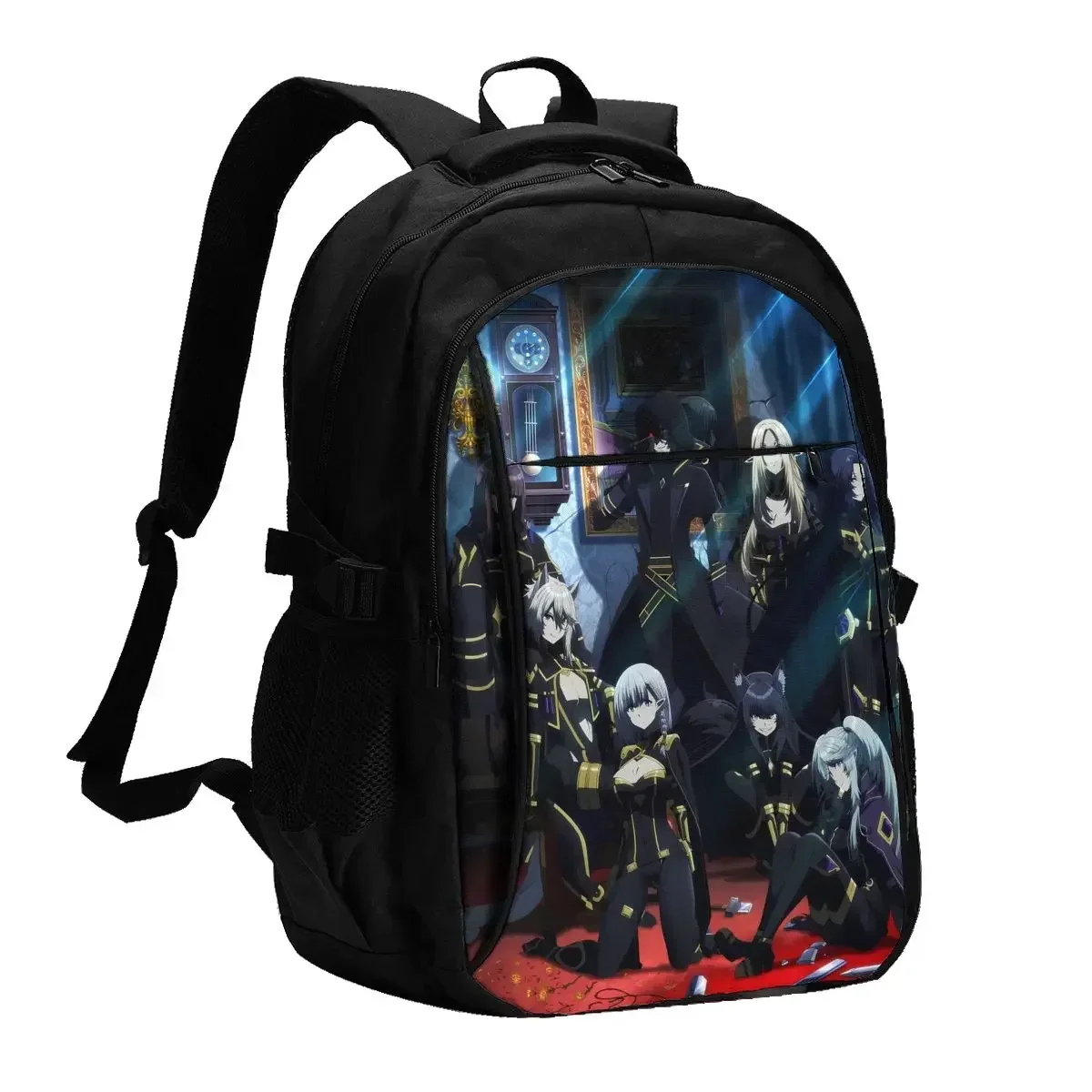 Anime Eminence In Shadow Travel Laptop Backpack, Business Water Resistant Laptop Backpack with USB Charging Port, College Bag