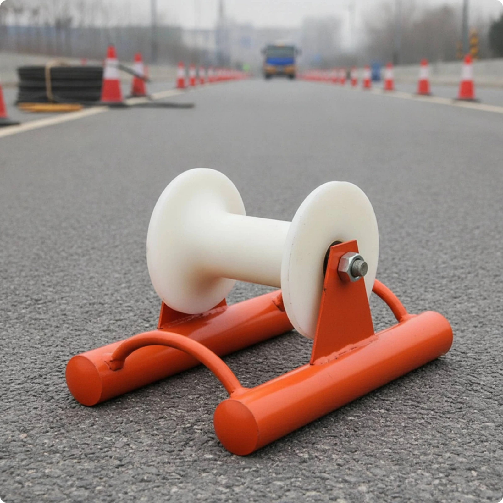 Straight Run Cable Pulley Smooth Cable Laying Roller Wire Threading Tool Long-Lasting Stable for Utility Contractors