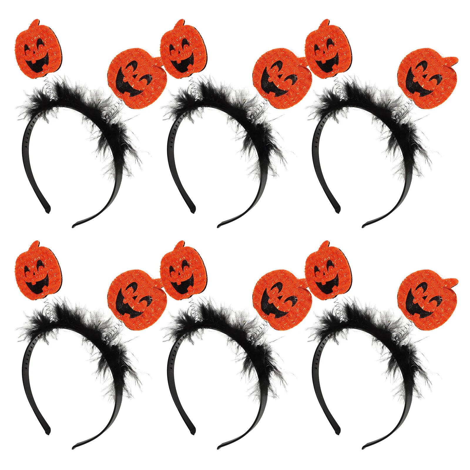 Bandeau citrouille mignon, accessoire pour cheveux d'halloween, décoration de Costume de fête amusante pour enfants, femmes et filles, accessoires Photo 6 pièces