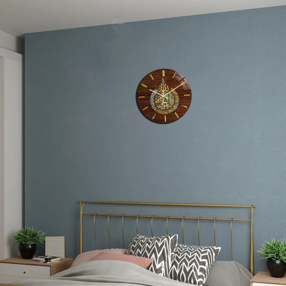 

Мусульманские часы для гостиной Ид настенные акриловые винтажные круглые часы