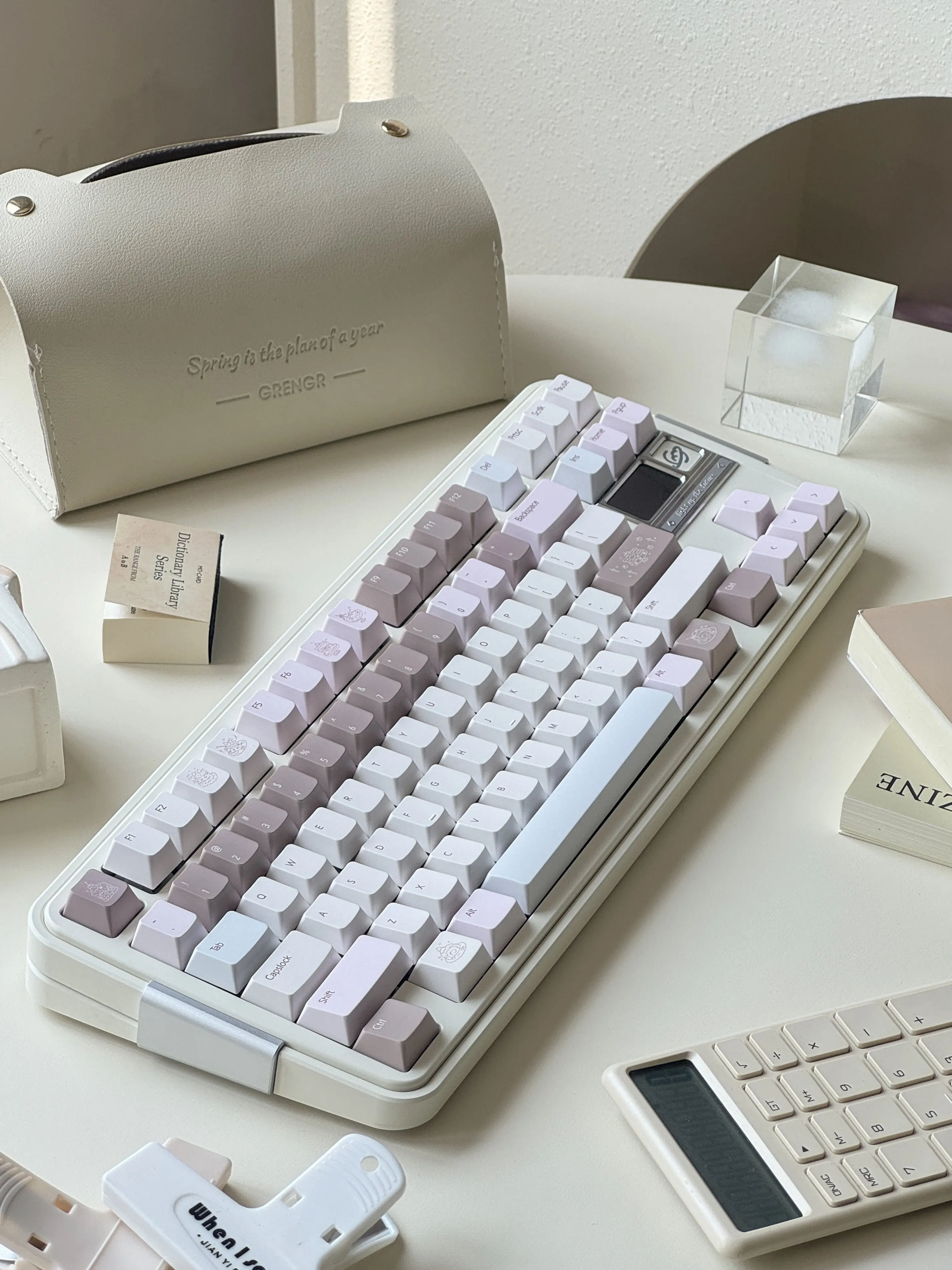 MAIMOOO Keycap Endless Pie Simple And Cute Dessert Blue Pink Original Ins CHERRY Personalized Keyboard Keycap Set