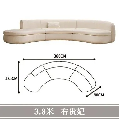 Bogensofa, leichter Luxus und modernes Wohnzimmer, Empfangssofa