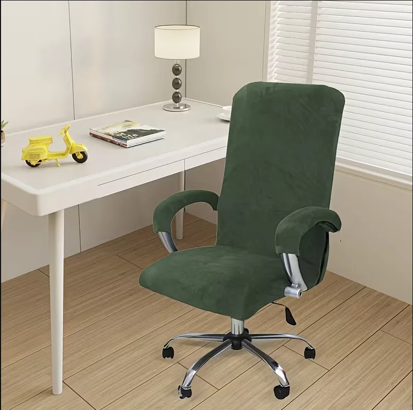 1pc  Office Chair Cover Computer Swivel Seat Cover Modern Elastic Chair Slip Washable Slipcovers Removable Dust Cover