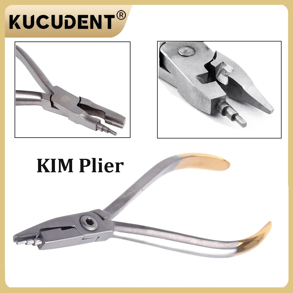 

1PC Dental Orthodontic KIM Combination Pliers Trapezoidal Tip for Arch Wire Bending Forming Cutting Stainless Steel Tool