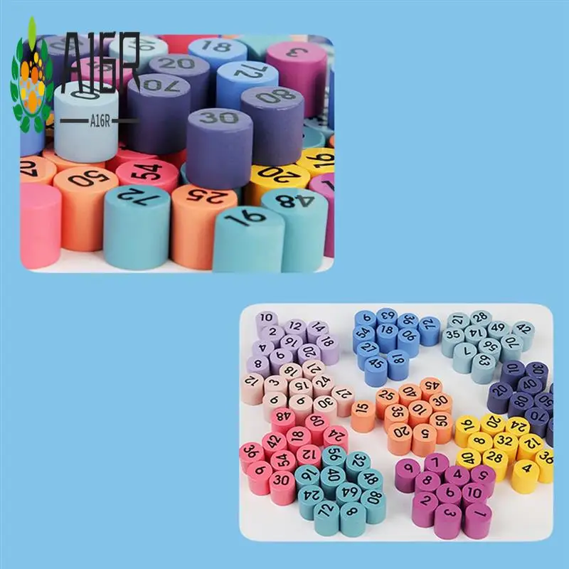 

A16R-Montessori Educational Toys Wooden Math Toy 99 Multiplication Table Math Arithmetic Teaching Aids For Kids Gifts