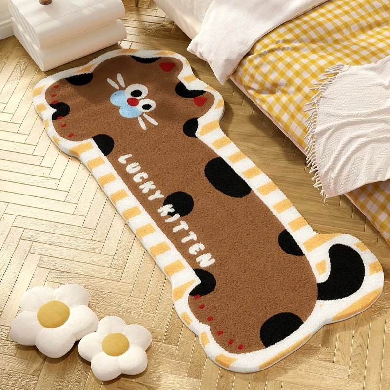 

Плюшевый коврик VIKAMA с мультяшным котом, одеяло для спальни девочки, декор для комнаты девочки, мягкий коврик для детской комнаты, гостиной, украшение для дома