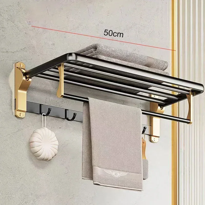 Towel rack, space aluminum storage rack, wall mounted bathroom towel rack, storage rack acessorios para banheiro  towel bar