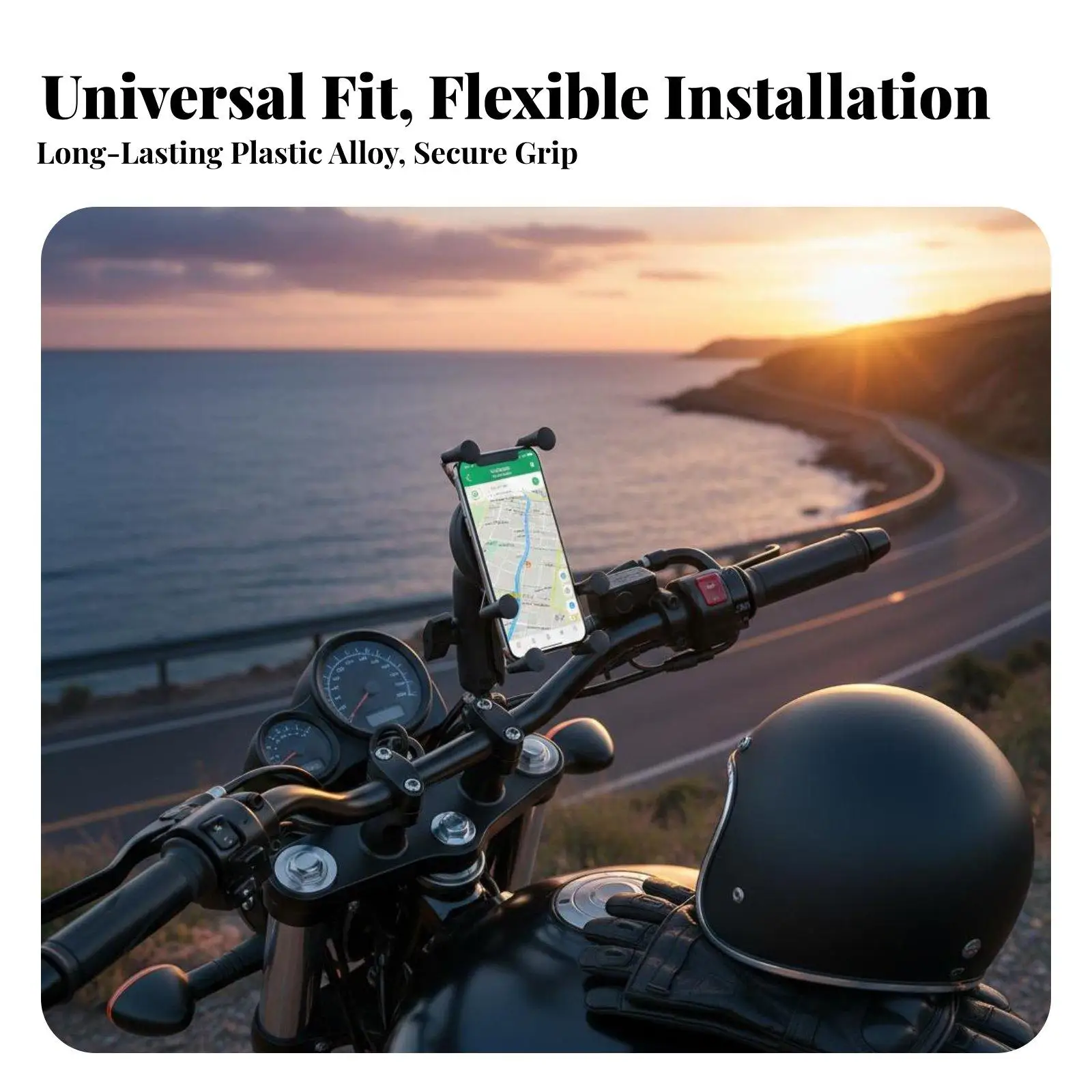 Sturdy Bike Phone Holder for Motorcycle Rearview Mirror with 4 Claw 6 Claw Grip Compatible with Iphone Samsung
