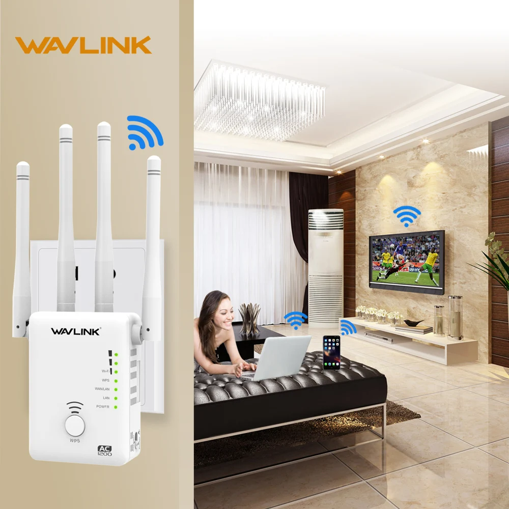 WAVLINK Wifi Repeater 5GHz 1200mbps Wireless Router Dual Band 2.4Ghz Access Point Long Signal Amplifier Wi-Fi Range Extender