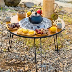 Portable Smokeless Barbecue Grill, Camping Supplies, Outdoor Camping Supplies, Tea Around the Stove, Lightweight Mini Table