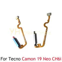 For Tecno Camon 19 Neo CH6i Home Button Fingerprint Touch ID Sensor Flex Cable