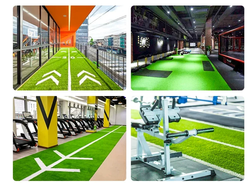 1sqm Durable Gym Turf Mat, Non-Slip Indoor Artificial Grass for Commercial Functional Fitness & Agility Training