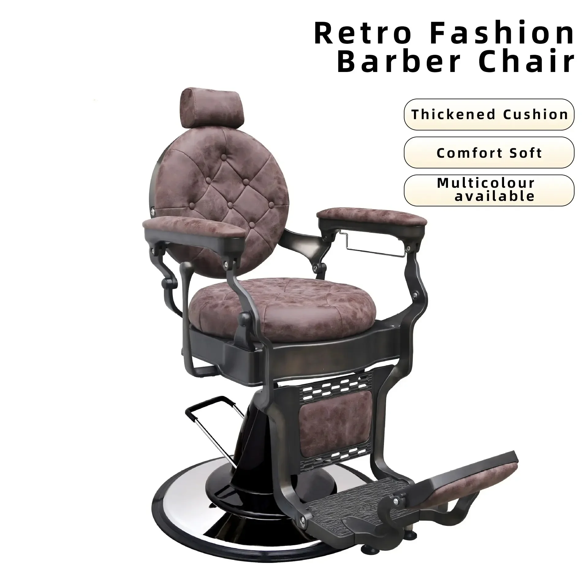 Professional vintage reclining hair cut hairdressing salon barber chair for men hair stylist