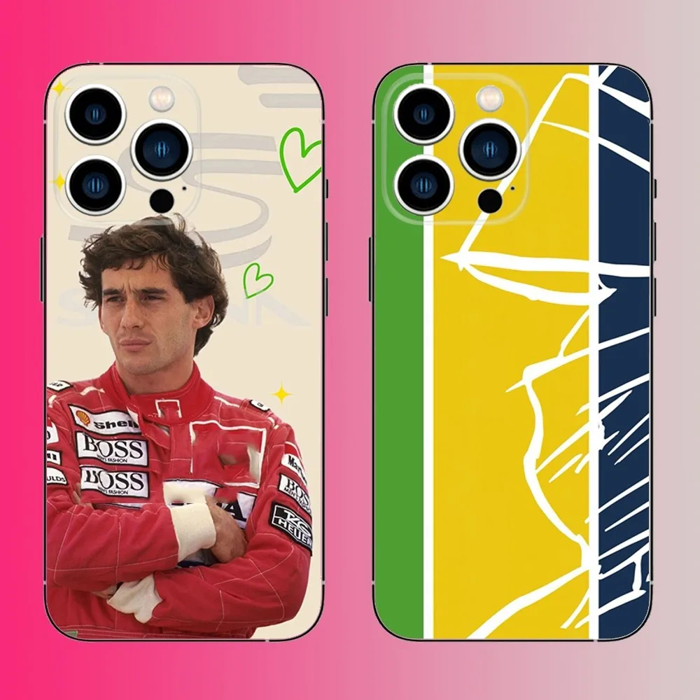

F1 A-AyrtonS S-Senna 1994 Phone Case For iPhone 16,15,14,13,12,11,Pro,Max,Plus,Mini,X,XS,XR,8,7,6,S,SE Soft Black Case