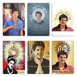 Saint Carlo Acutis 27 April 2025 Beato Carlo Acutis Illustration Blessed Carlo Metal Wall Mural Funny Designing Tin Sign Poster