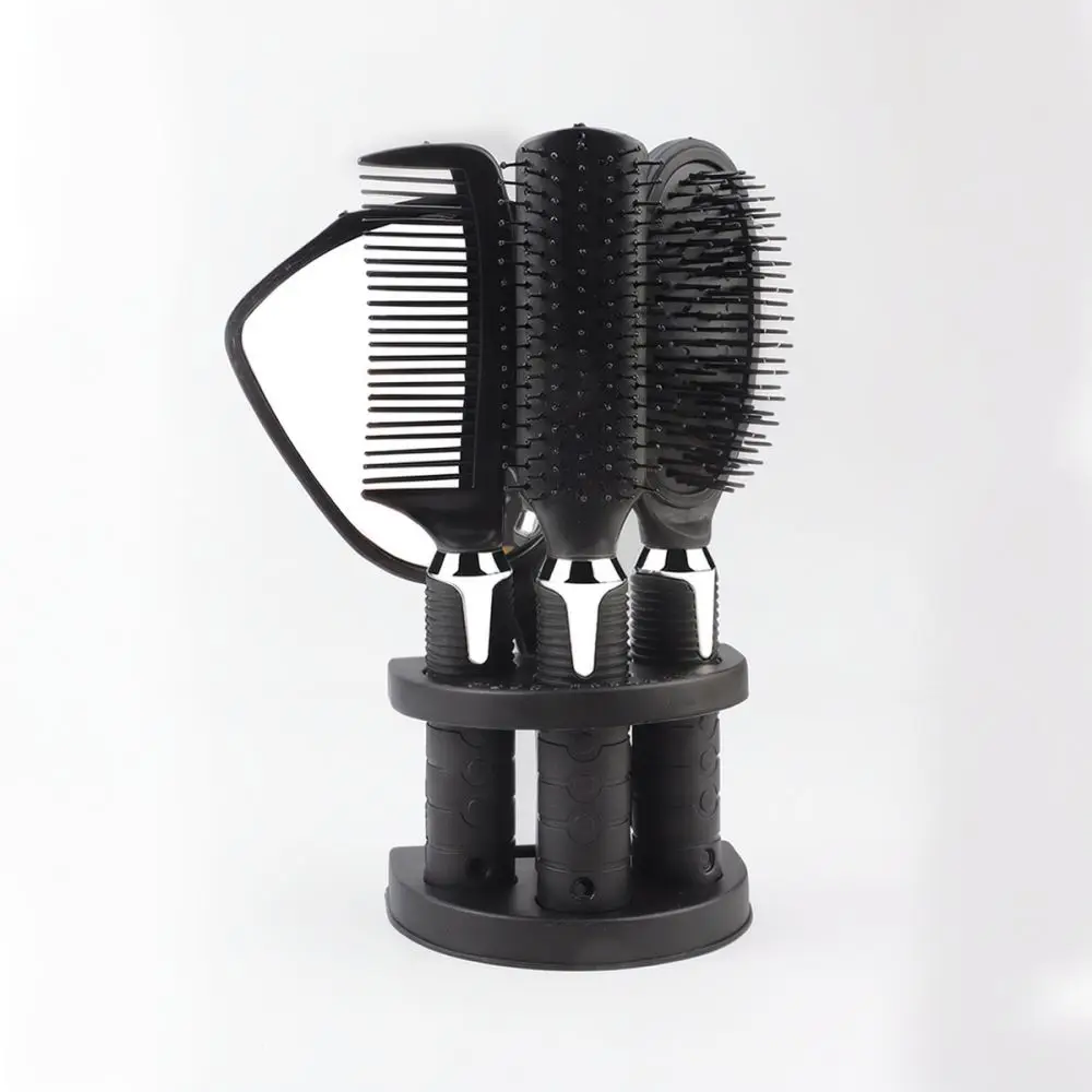Hair Styling Comb Set With Desktop Mirror Professional Detangling Tools For Salon Home Dormitory Daily Hair Care Accessories