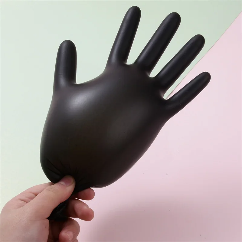 Housework Strong Black Disposable Nitrile Gloves PVC Latex Free AntiStatic Garden Pet Care Tattoo Work Oil-proof Gloves