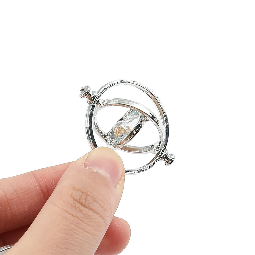 هدايا إكسسوارات مجوهرات قلادة حقيبة حامل مفاتيح سيارة سلسلة مفاتيح محول وقت رملية هوجورتس معدنية - 5