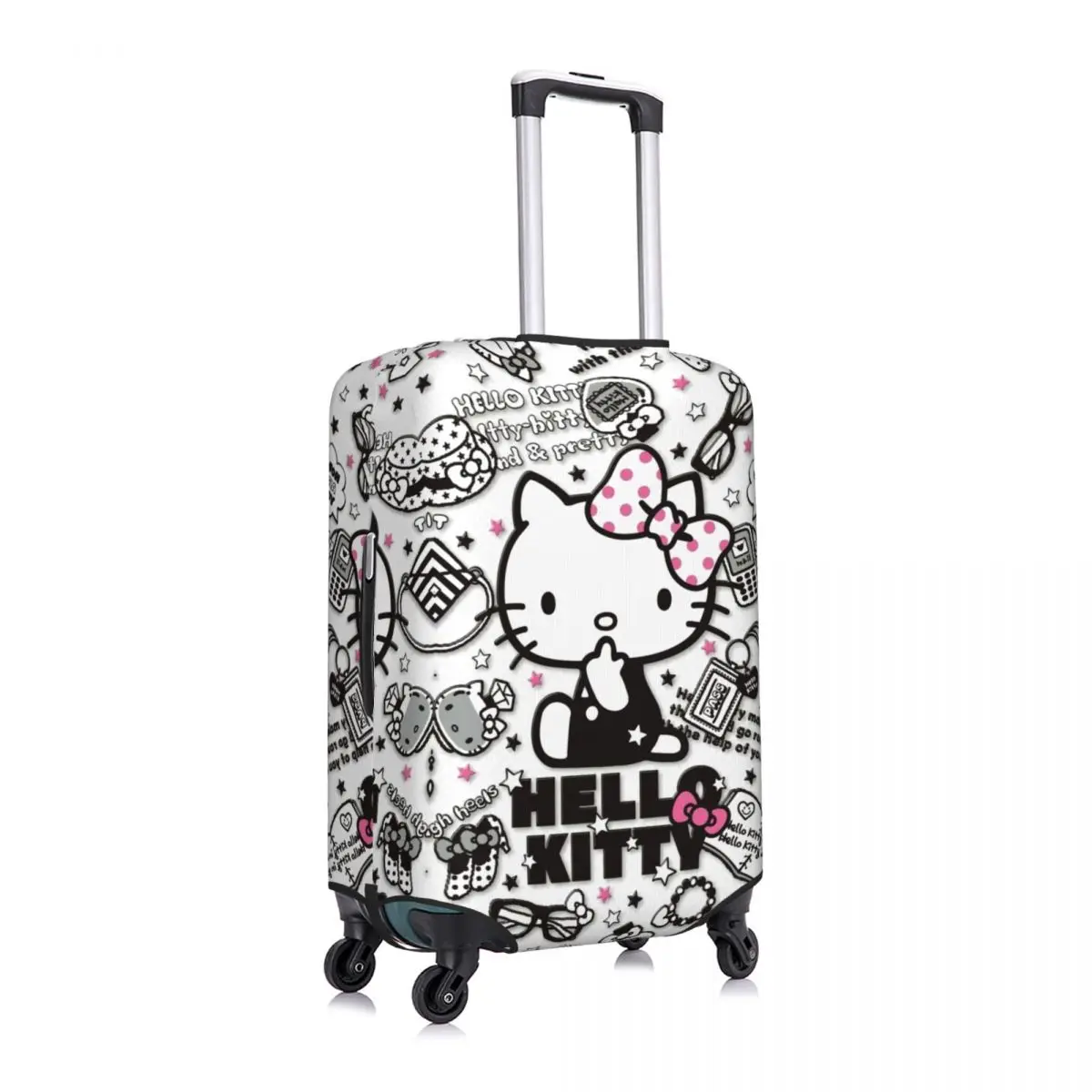 Custom Fashion Hello Kitty Luggage Cover Protector Elastic Travel Suitcase Covers