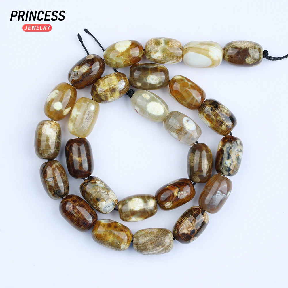 A+ Natural Fiery Agate Onyx Barrel Tubular Shape Beads for Jewelry Making Bracelet Necklace Wholesale DIY Beads Accessories