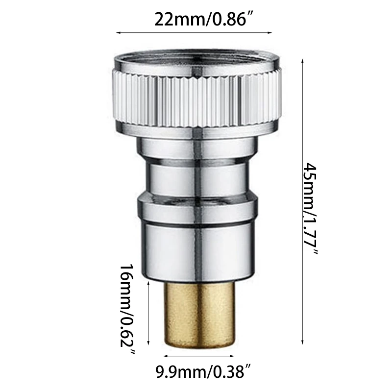 Y1UD All-copper Automatic Washing Machine Faucet Connector Stainless Steel Transfer Water Nozzle Universal 1/2 Interface