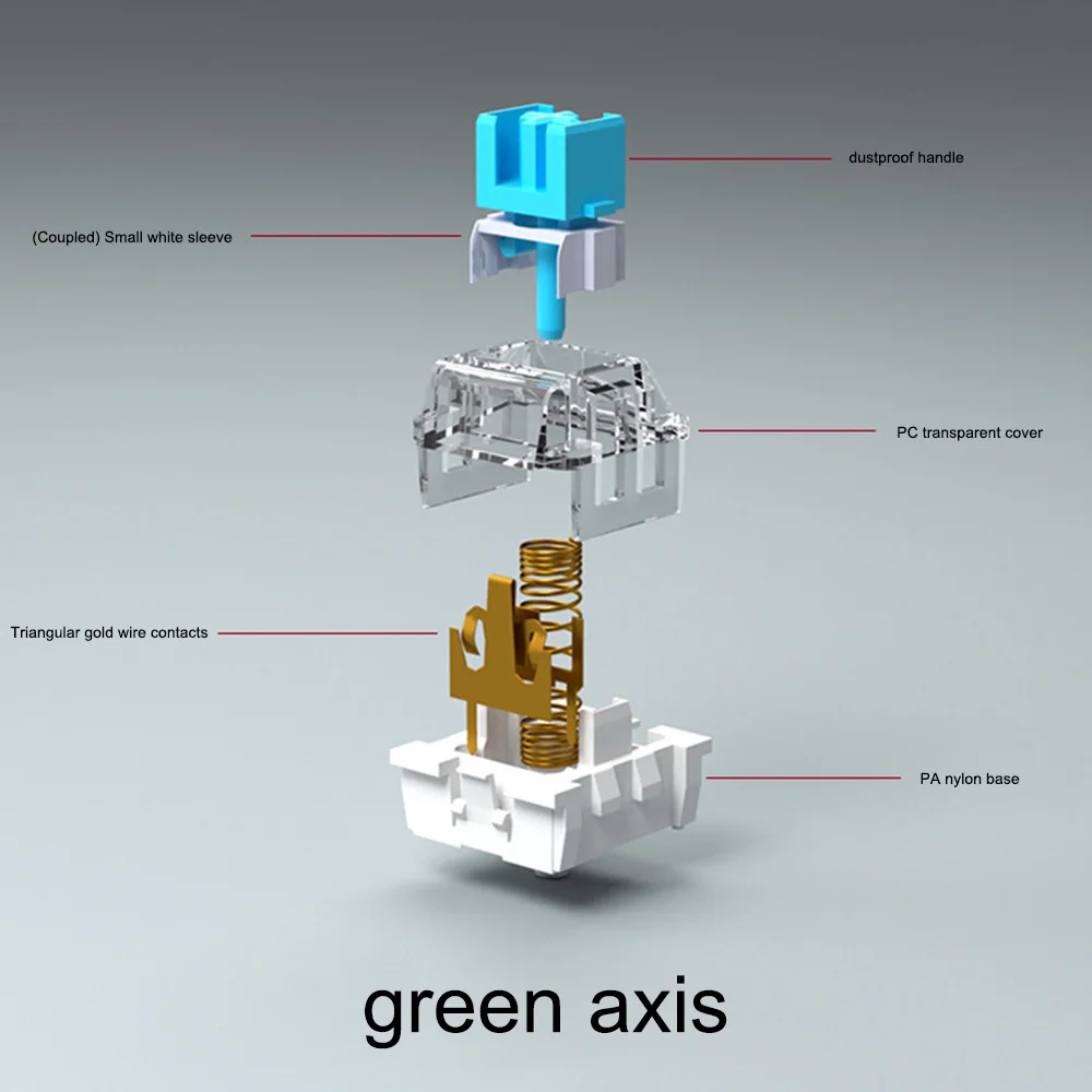 Axis Switches Red  Blue Black Clicky Linear Tactile Silent RGB CIY for Mechanical Keyboard Gaming MX Switch