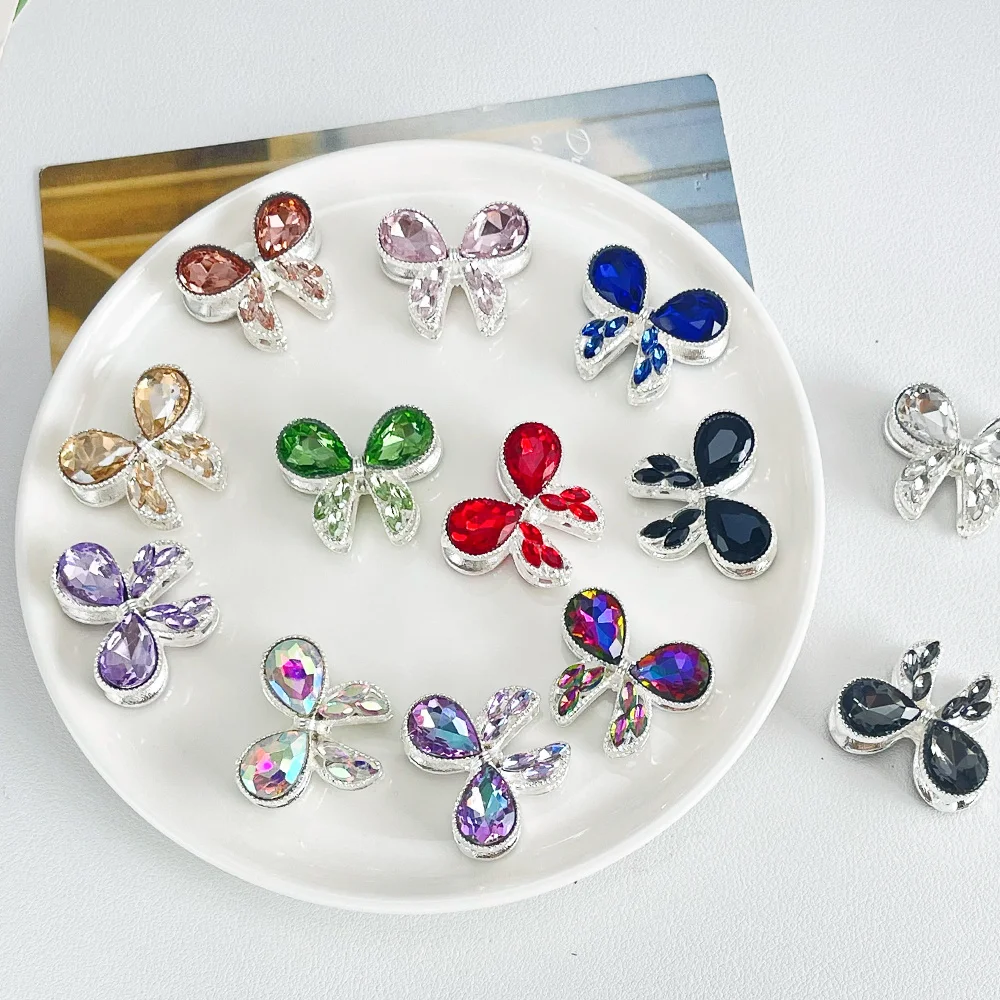 

Cordial Design 20Pcs 25*31MM DIY Beads/Rhinestone Effect/Hand Made/Jewelry Findings & Components/Bowknot Shape/Alloy Bead #18840