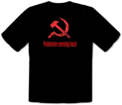 

PROLETARIER VEREINIGT EUCH USSR CCCP DDR schwarz T-Shirt -479