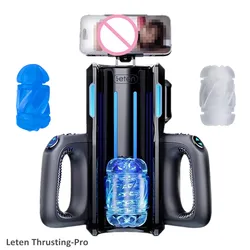 Leten THRUSTING-PRO High Speed Sex Machine Automatic Telescopic Real Vagina Stroking Sex Toys for Men Male Masturbation Cup