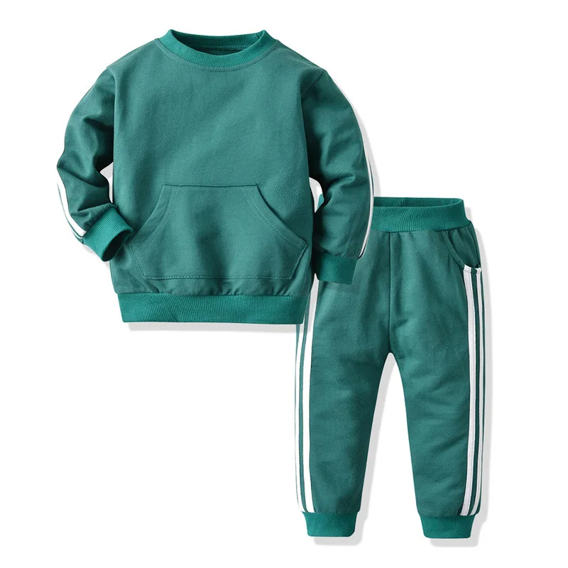 Children's clothing autumn new casual pullover hoodie sports suit men and girls multi-colored long-sleeved clothing