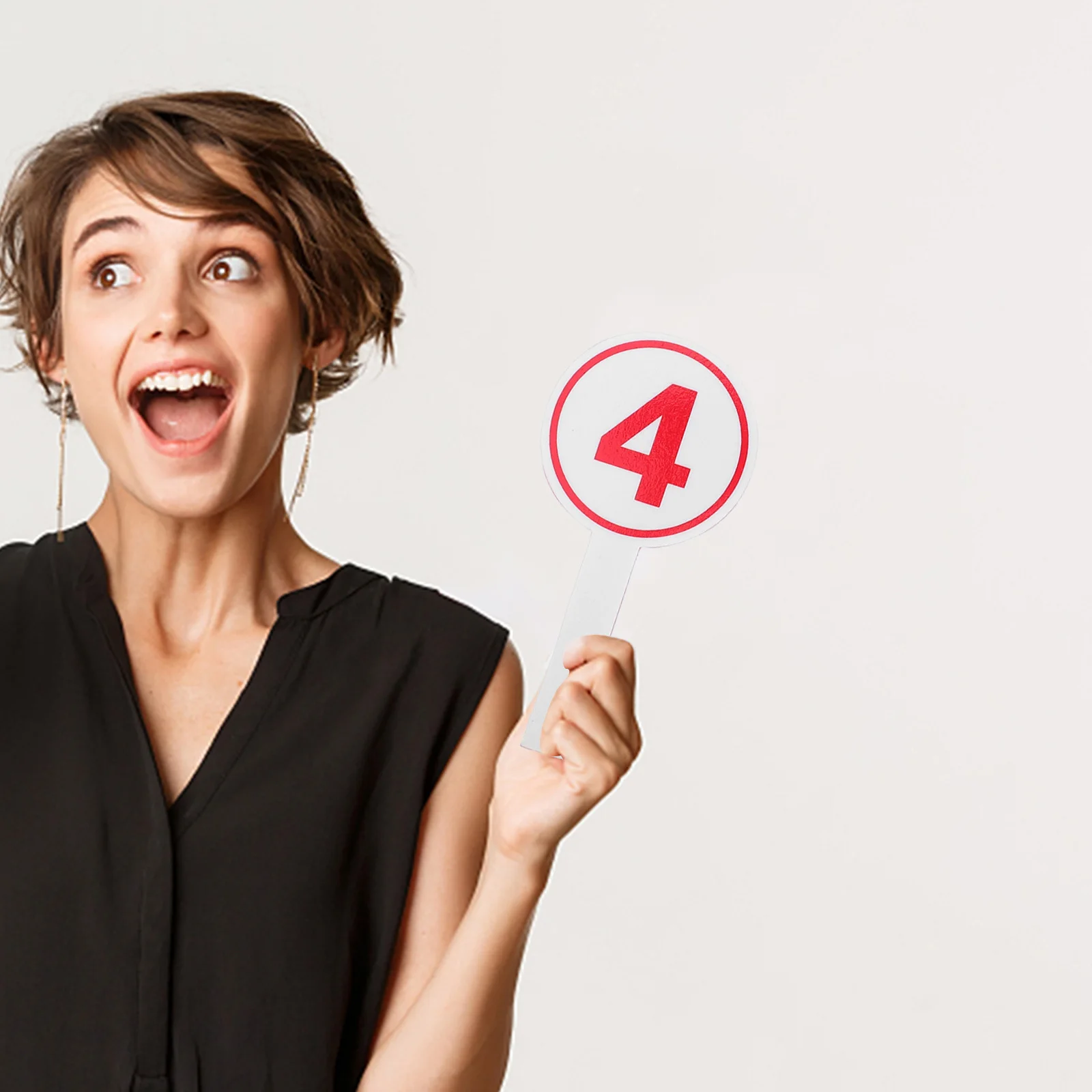 10 قطعة علامات تسجيل أرقام التشجيع: مجاذيف محمولة خفيفة الوزن 1-10 للتصويت على الأحداث الفصول الدراسية الرياضية لوحة النتائج القابلة لإعادة الاستخدام