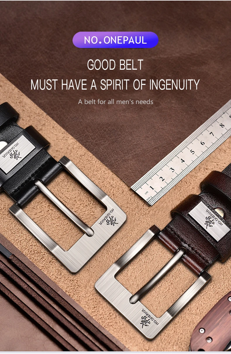 New Trend High Quality Buckled Jeans Leather Casual Business Cowboy Belt Men's Fashion Designer_maomaolike.com