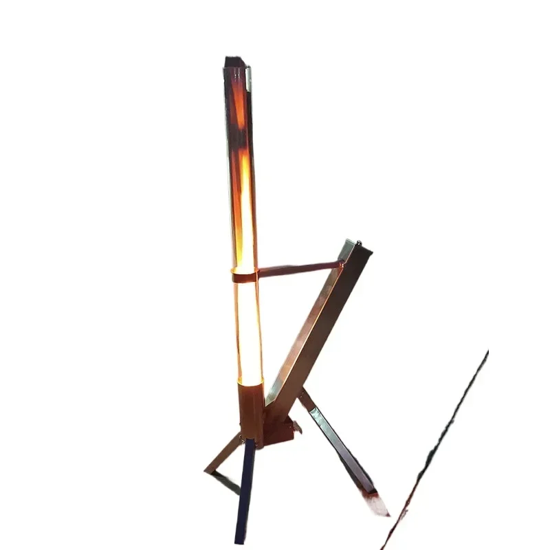 Household heating furnace Outdoor camping Portable integrated glass heating furnace Stainless steel granular furnace