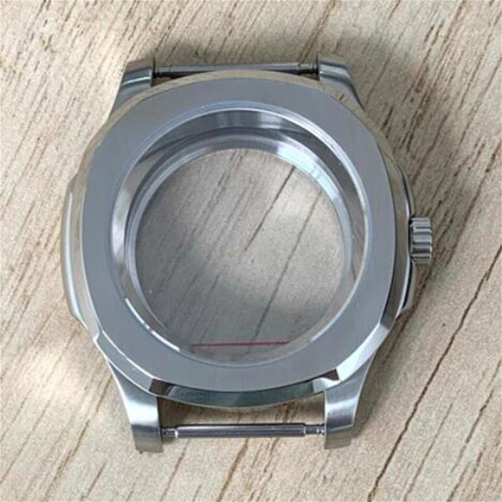 Modifying 40mm Nautilus Case with Inner Ring Stainless Steel Shell Sapphire Glass for NH35/364R/7S Automatic Movement