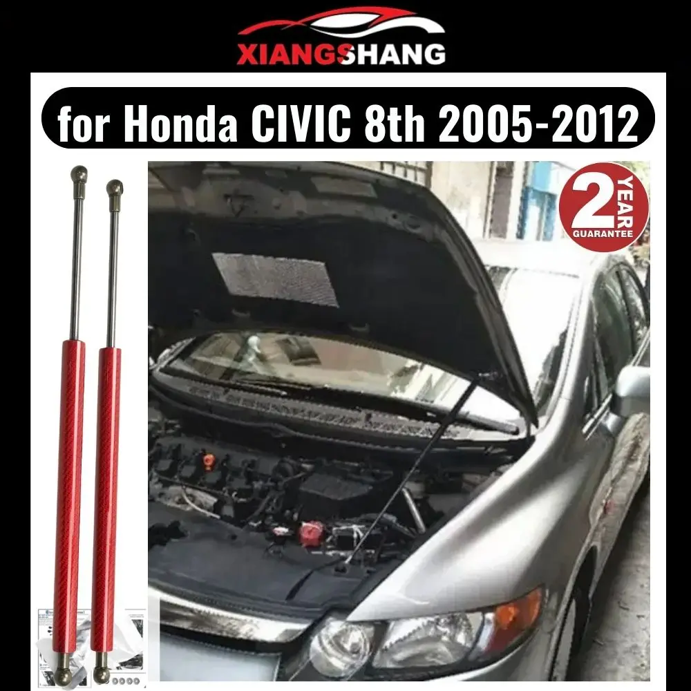 

Bonnet Hood Struts for Honda CIVIC 8th 2005-2012 Lift Supports Front Cover Modify Gas Damper Spring Shock No-Drill