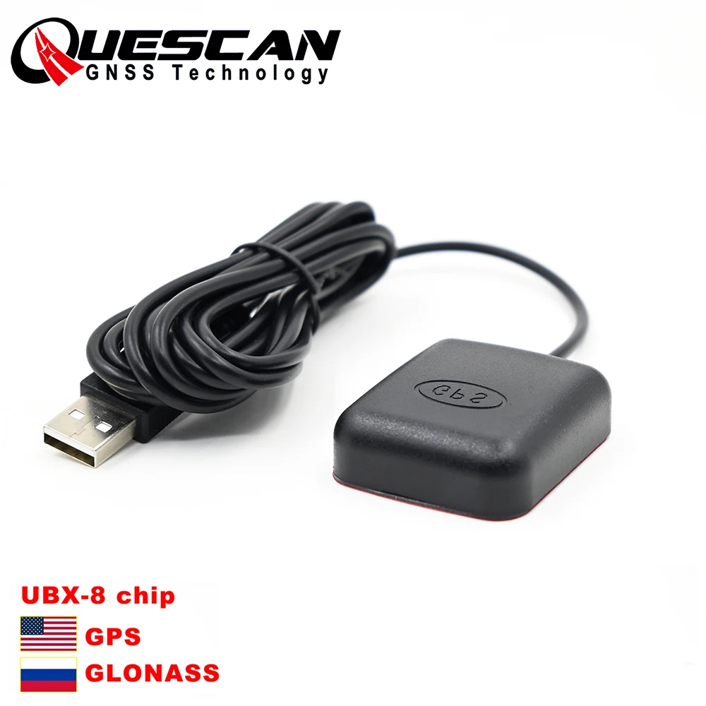 Récepteur d'antenne GPS GLONASS USB QUESCAN NEO-M8N M8 USB GNSS pour Android Windows Linux Récepteur GPS USB d'origine 1-10Hz UBX M8030