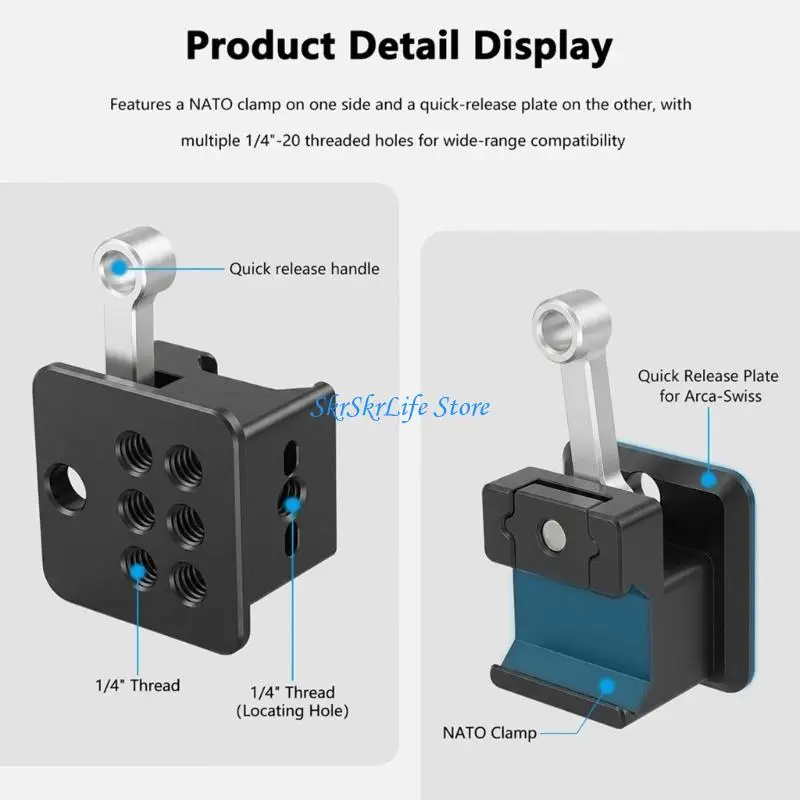 E65E Quick Release Plate for Camera Mounting with Metal Body and Small Size