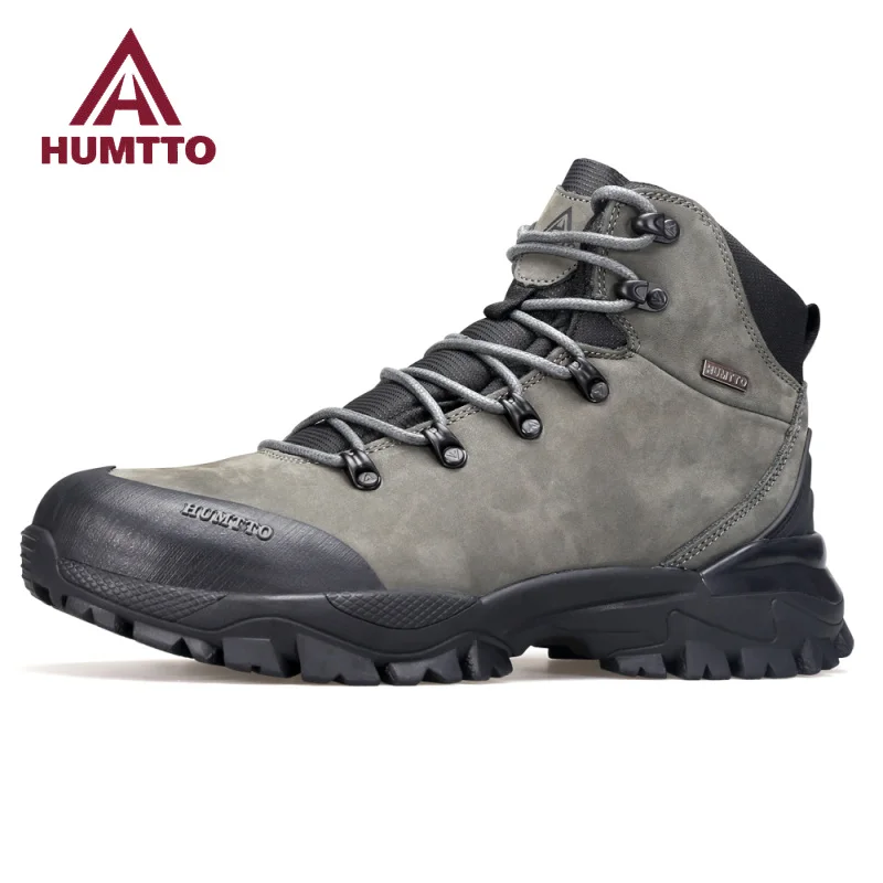 HUMTTO Warm Wool Boots for Men Winter Work Rubber Ankle Boots Black Platform Mens Sneakers Luxury Designer Tactical Safety Shoes