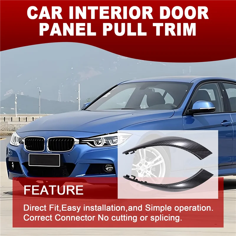 

X39A-Car Interior Door Panel Pull Trim Car Inner Handle Cover For BMW 3 4 Series F30 F80 F31 F32 F33 F34