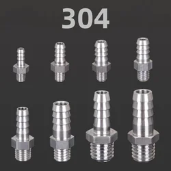 304 miniatura M3 M4 M5 M6 M8 metrica maschio a 3mm 4mm 5mm 6mm 8mm tubo Barb OD ottone Barb raccordo raccordo connettore adattatore