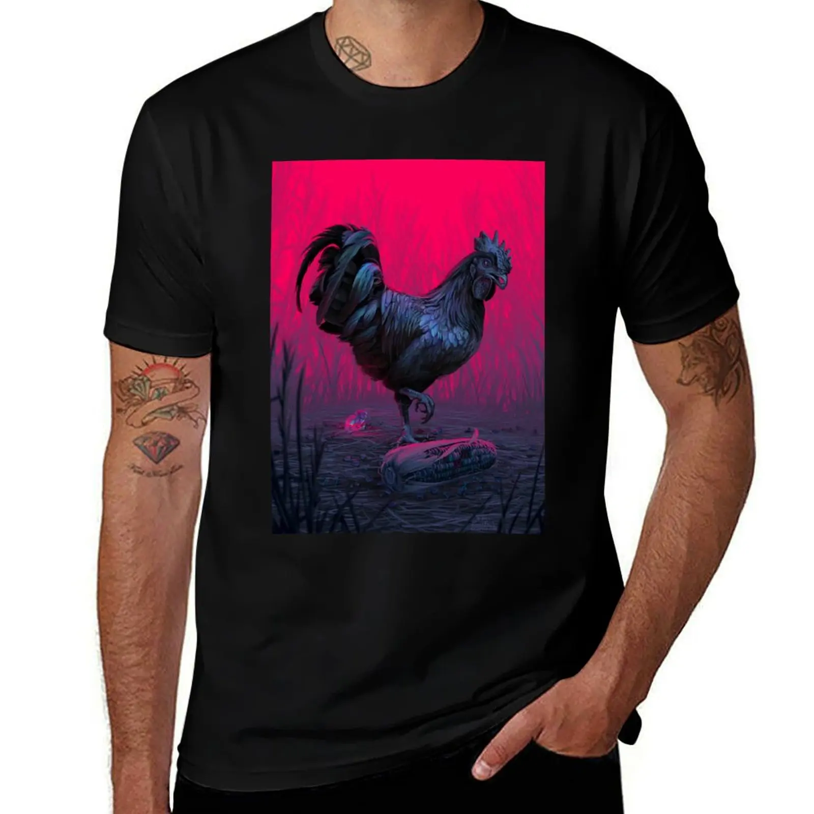 

black tshirt men Gem T-Shirt Rooster for for the plain cotton t cotton package man and man t-shirt casual shirts The 100%