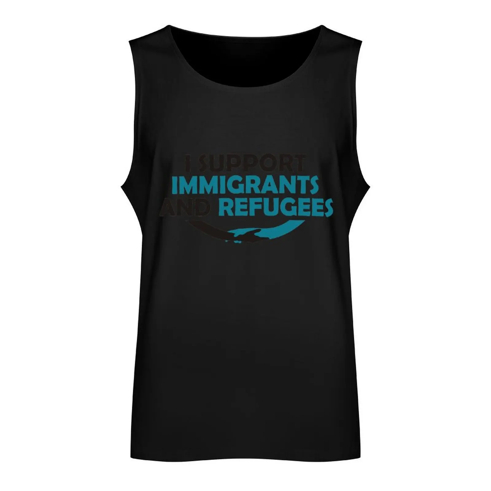 I Support Immigrants and Refugees Tank Top t shirt mens designer clothes Sports clothing t-shirt gym man