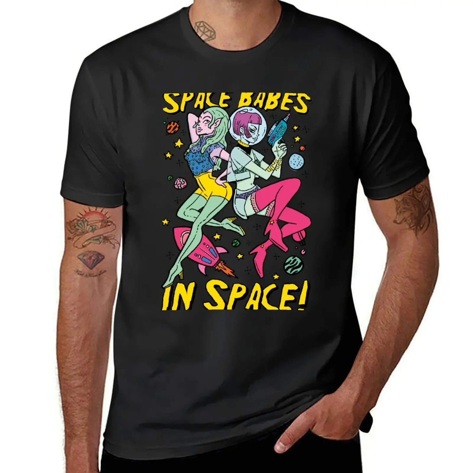 SPACE BABES T-Shirt oversize t-shirts man graphic shirts mens graphic t-shirts anime