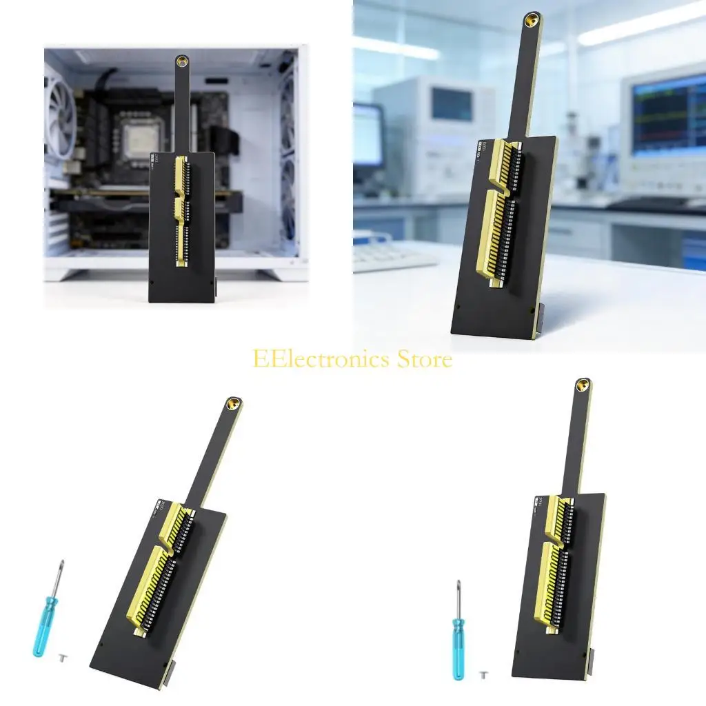 B03C Flat PCIe to M.2 2280 M-Key Expansion Board Card for Desktop Layouts, Internal Drive Mounting M.2 Adapter Card
