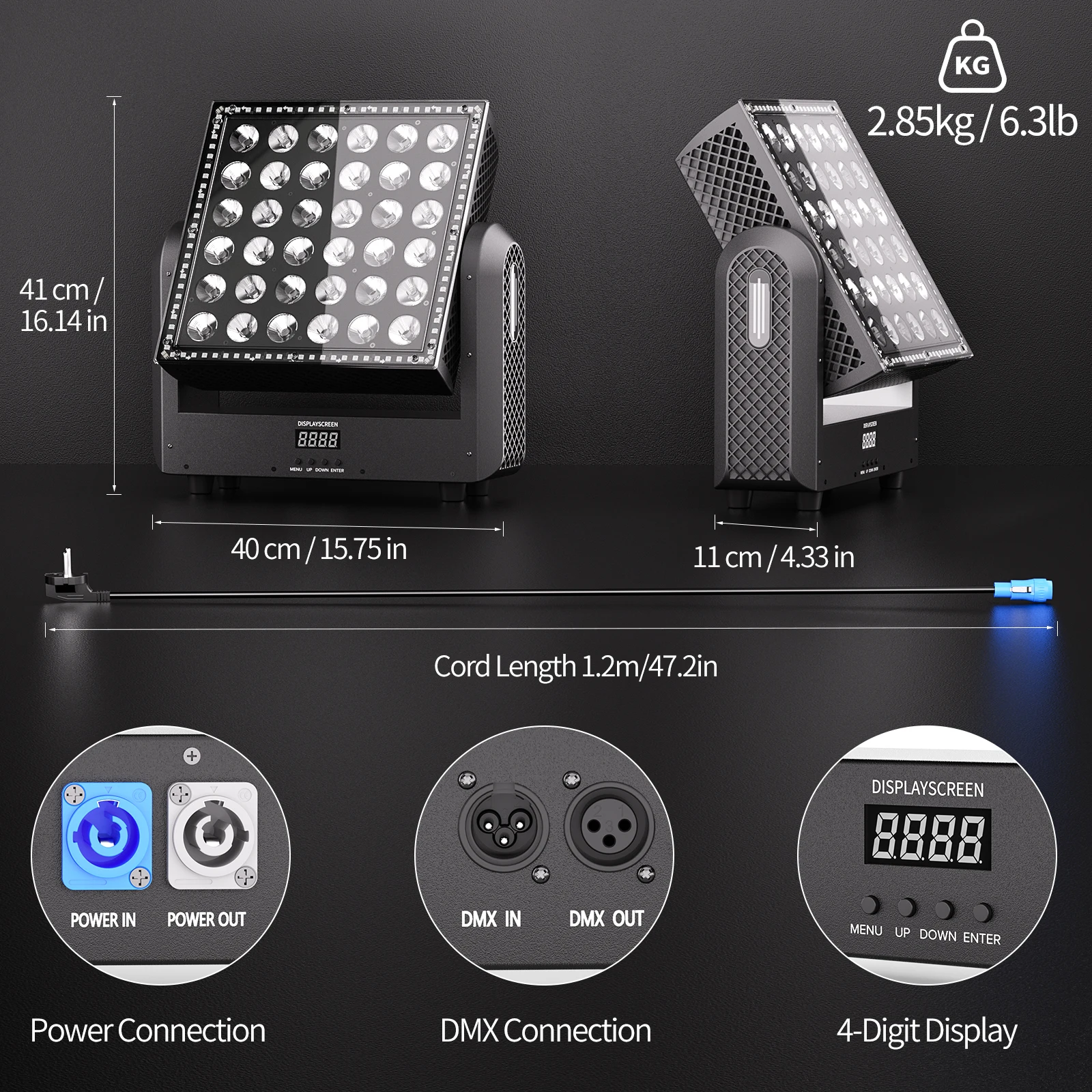 Lampu Sorot Bergerak U'King 200W RGBW Dengan 96 Lampu LED RGB Pixel Stage Light Bar DMX512 Untuk DJ Disko Pernikahan Pesta Bar KTV