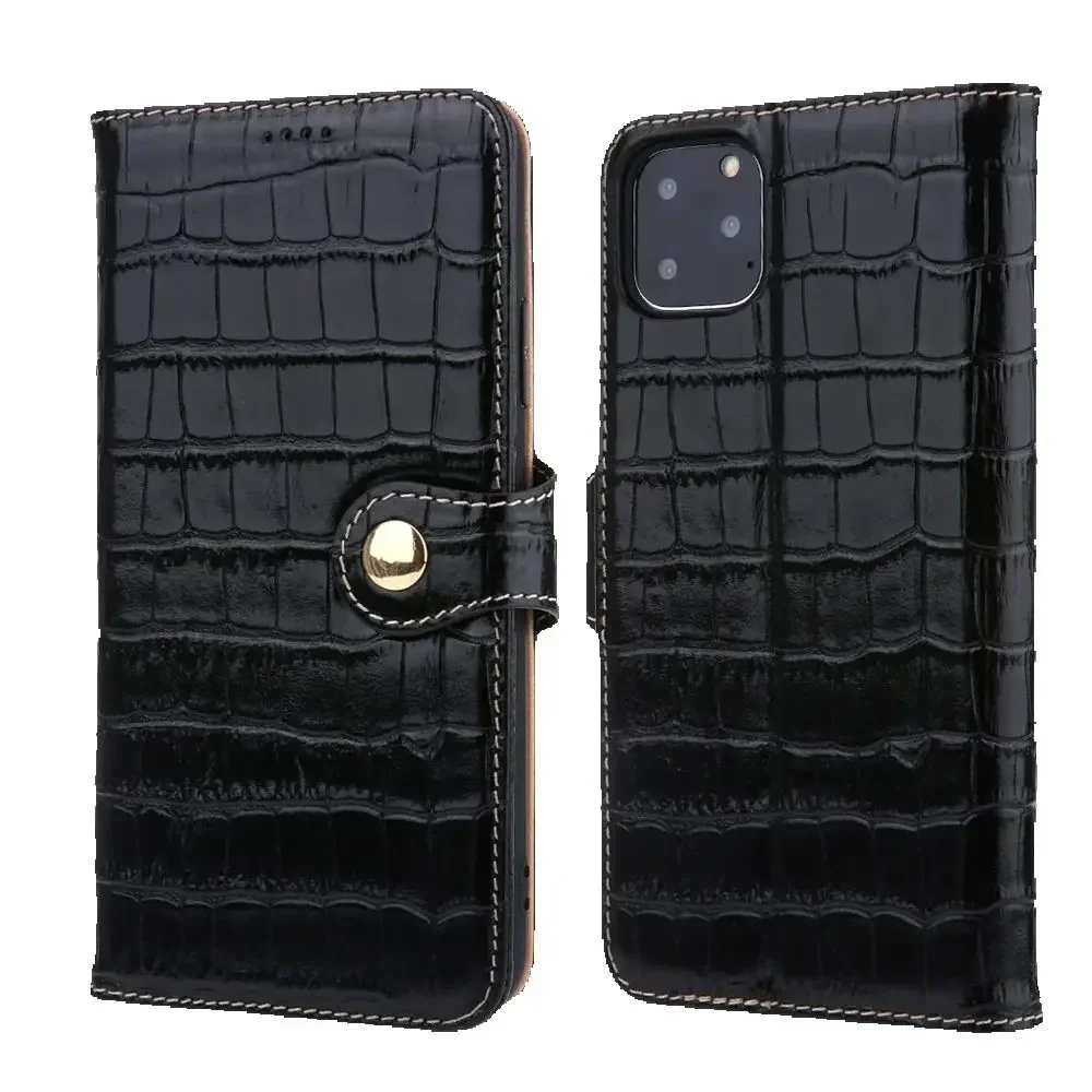 Luksusowe etui na telefon z prawdziwej skóry krokodyla, portfel, futerał z klapką na iPhone 17 16 15 14 Plus 13 12 11 Pro Max X Xr Xs Max — zdjęcie produktu 4